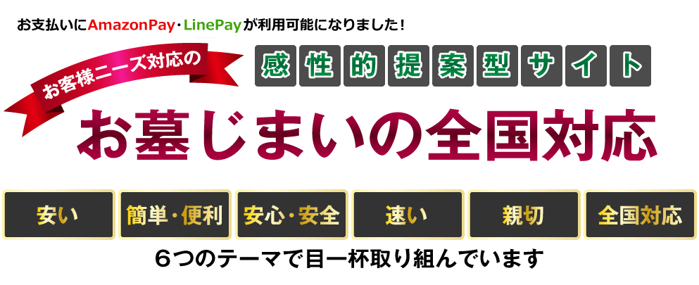 お墓じまいの全国対応